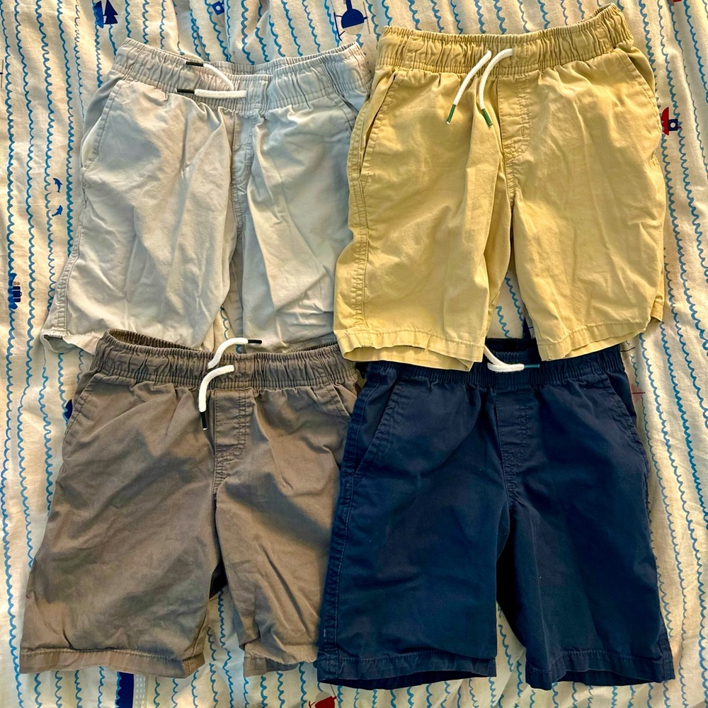CAT & JACK - Boys’ size S (6/7) cotton khaki shorts. Bundle of 4 colors